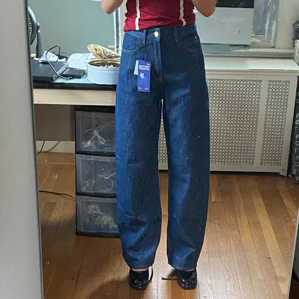Zara Selvedge #03 High Rise Straight Jeans